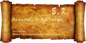 Beluzsár Kászon névjegykártya